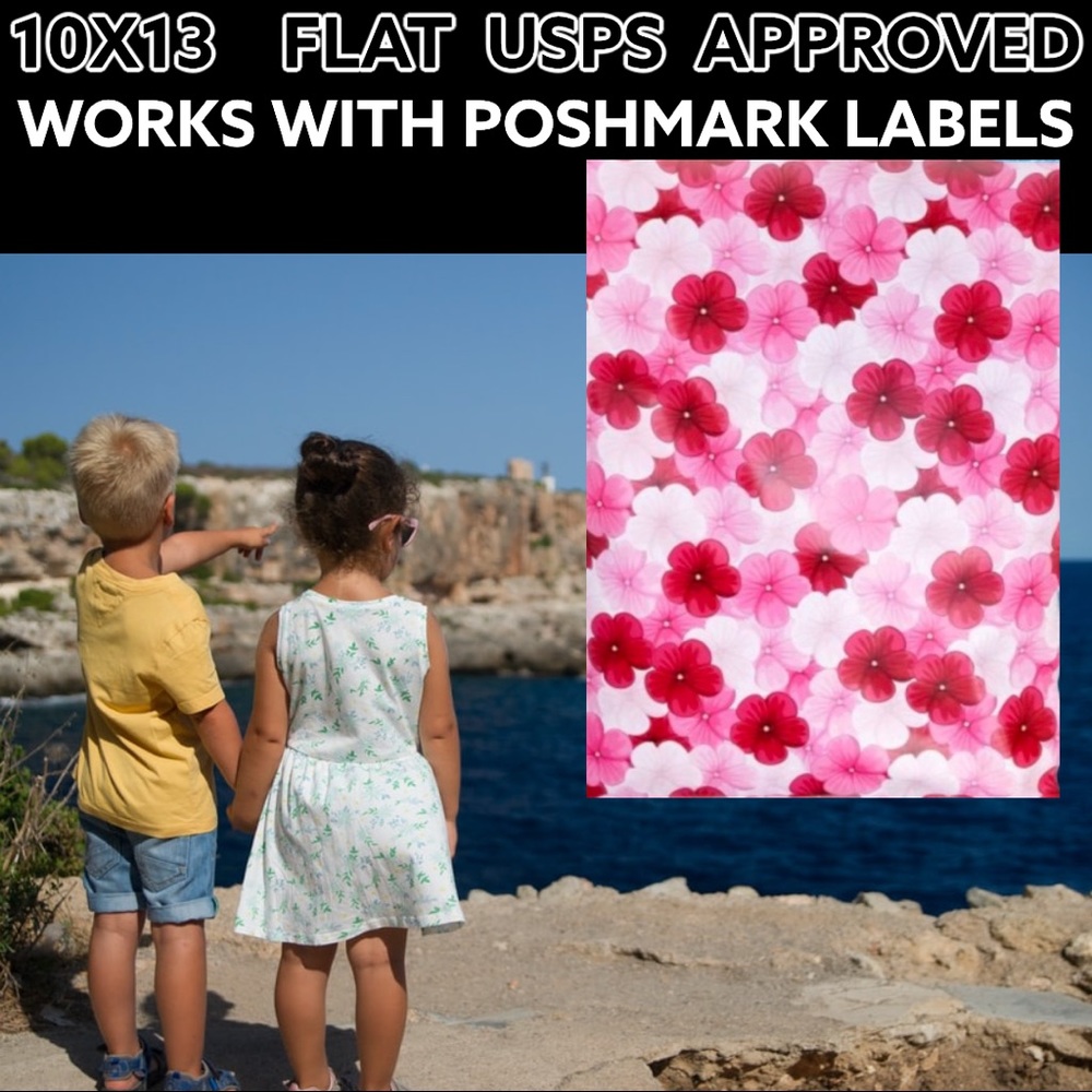 50 10X13 Hibiscus Flower Poly Mailers CLEARANCE - Picture 5 of 6